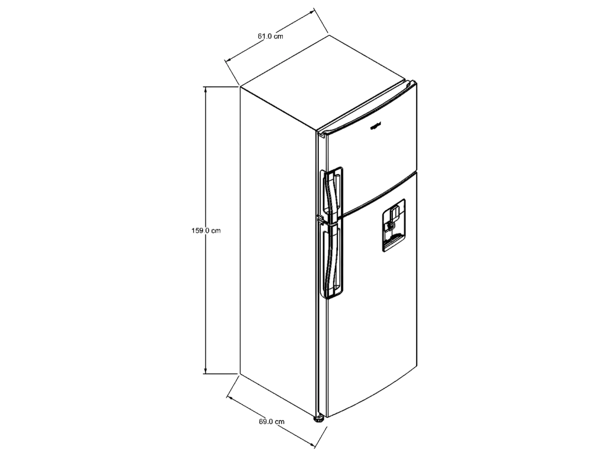 NEVERA WHIRLPOOL WRW25CKTWW 262 LTS