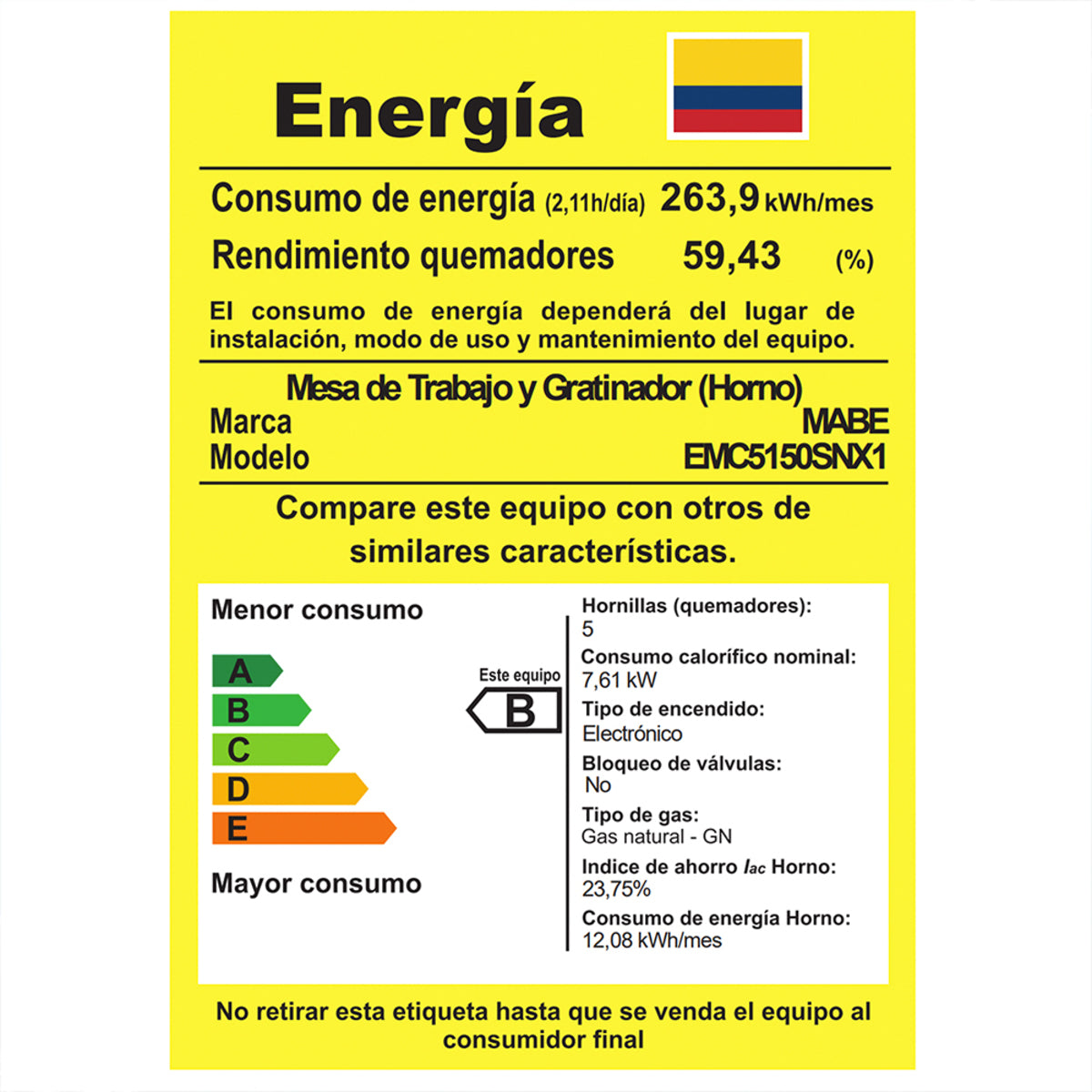 ESTUFA MABE EMC5150SNX1