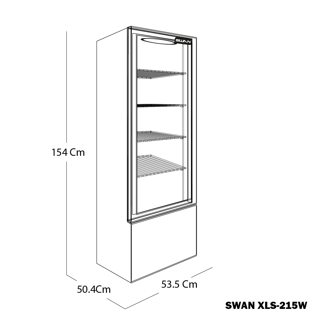 VITRINA REFRIGERANTE SWAN XLS215W