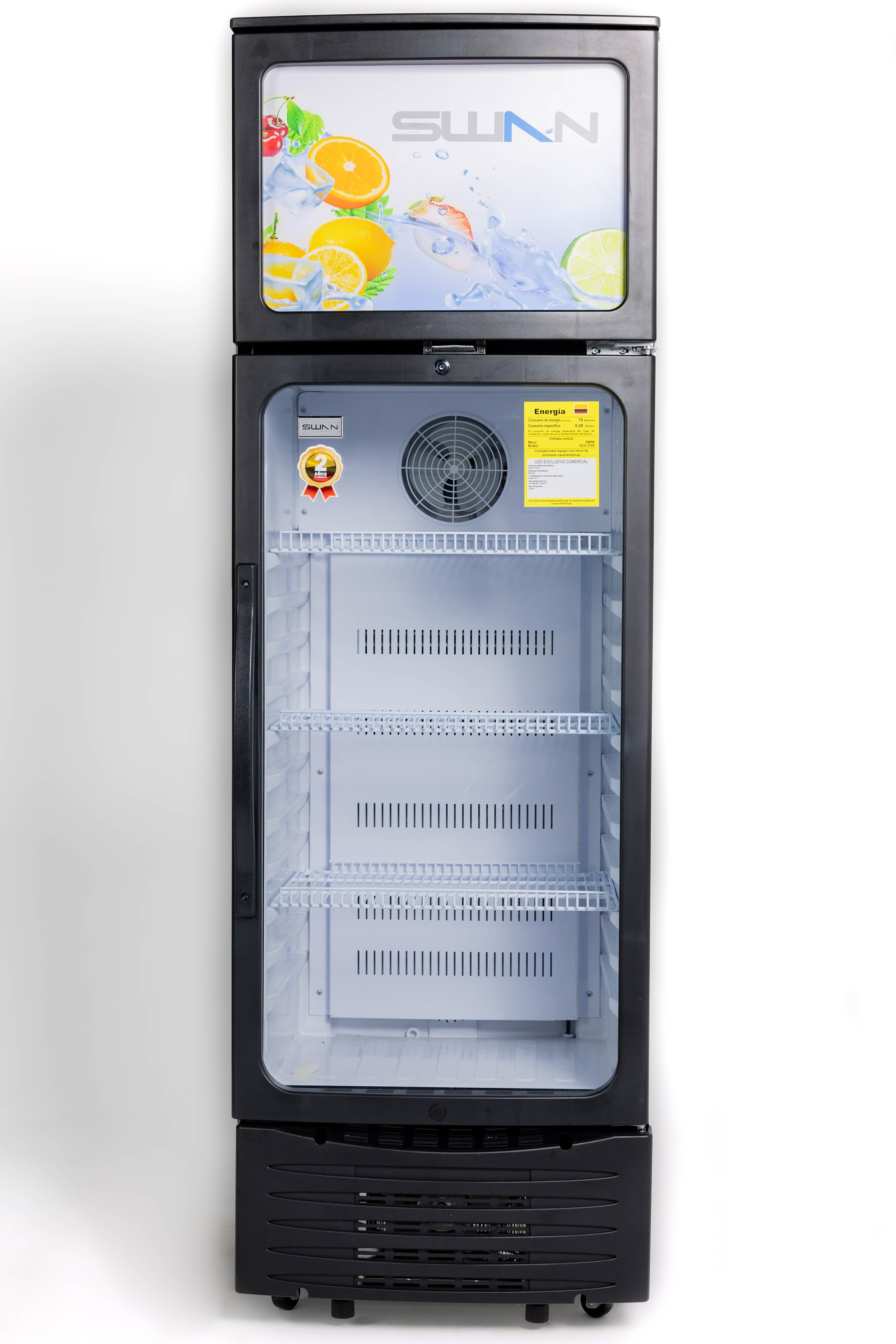 VITRINA REFRIGERANTE SWAN SCD-370B/ RVV370 CS