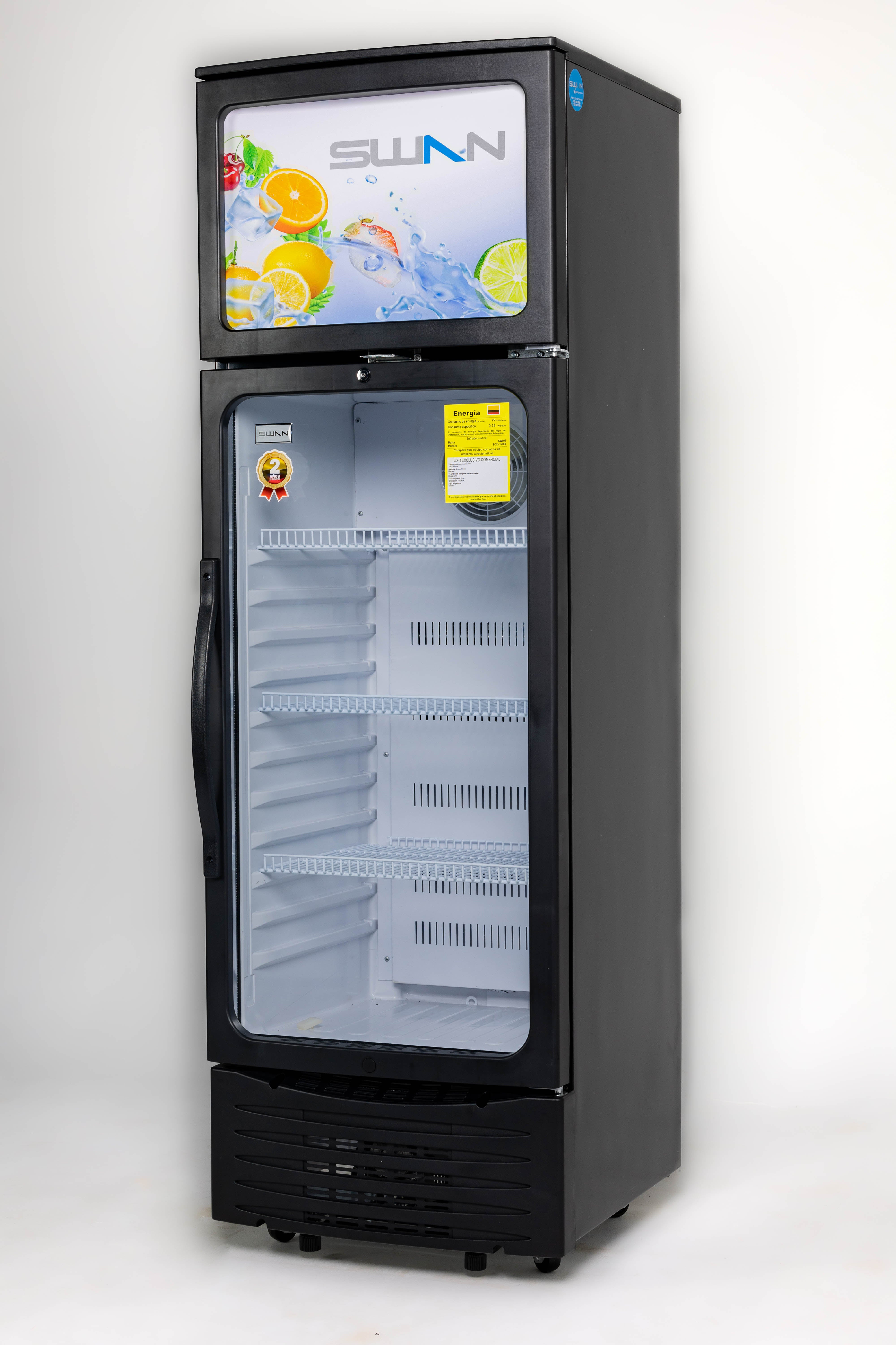 VITRINA REFRIGERANTE SWAN SCD-370B/ RVV370 CS