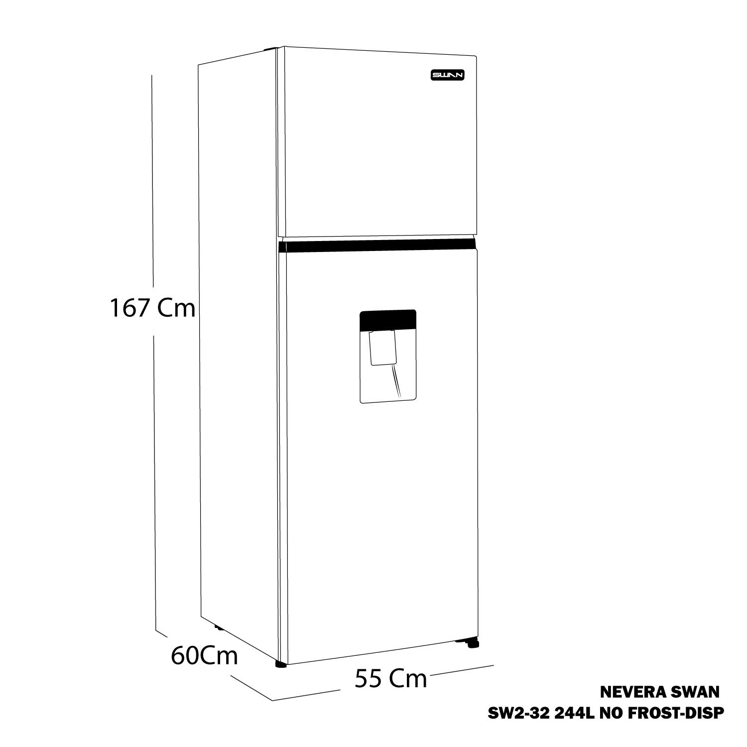NEVERA SWAN SW2-32 244L NO FROST-DISP