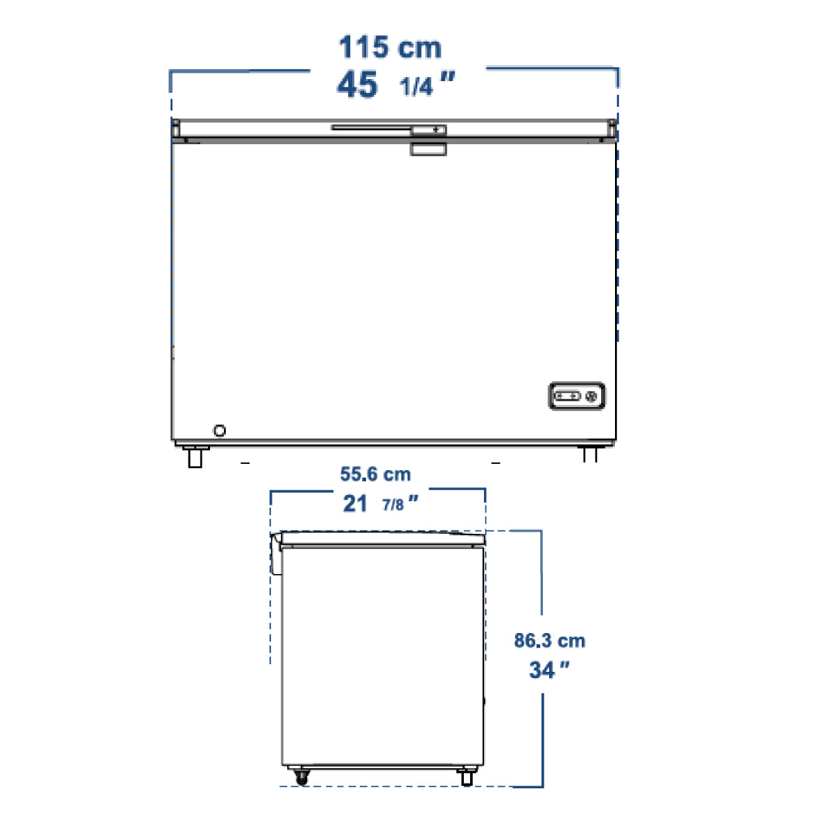 Congelador Horizontal Inducol Dual 281 Litros Puerta Batiente | CH-DPB-350BL1