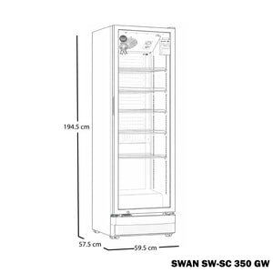 VITRINA REFRIGERADA SWAN 350 LITROS | SW-SC 350 GW