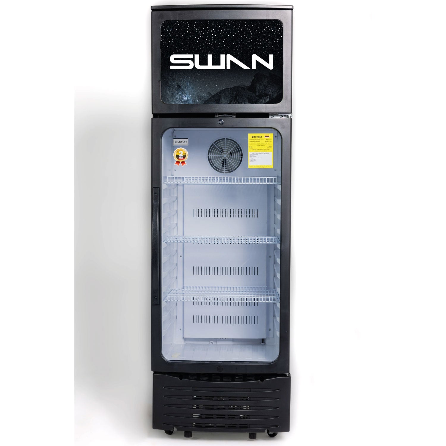VITRINA REFRIGERADA SWAN 286 LITROS CON CONGELADOR SUPERIOR | SCD-370B