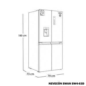 Nevecón Swan SW4-63D 464L No Frost French Door