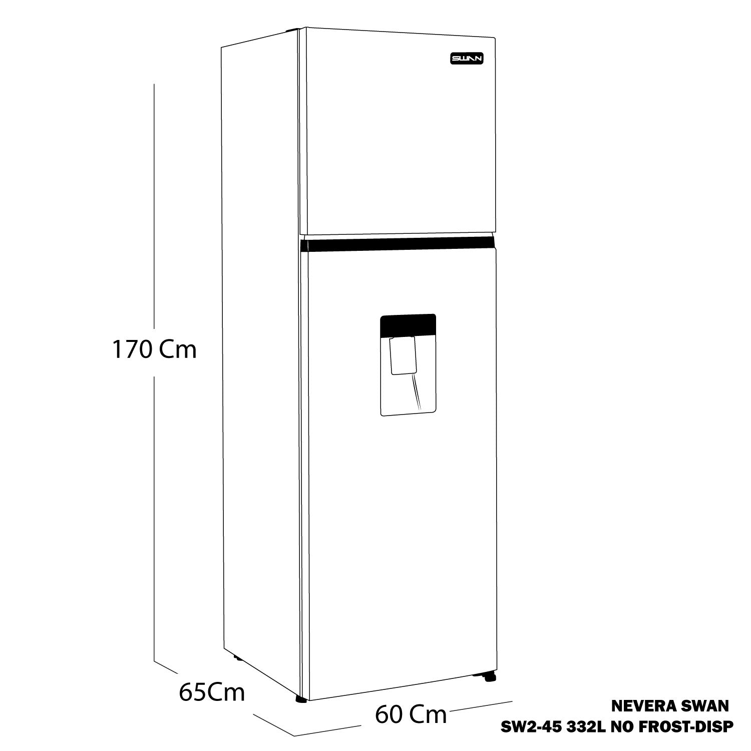 NEVERA SWAN SW2-45 332L NO FROST-DISP