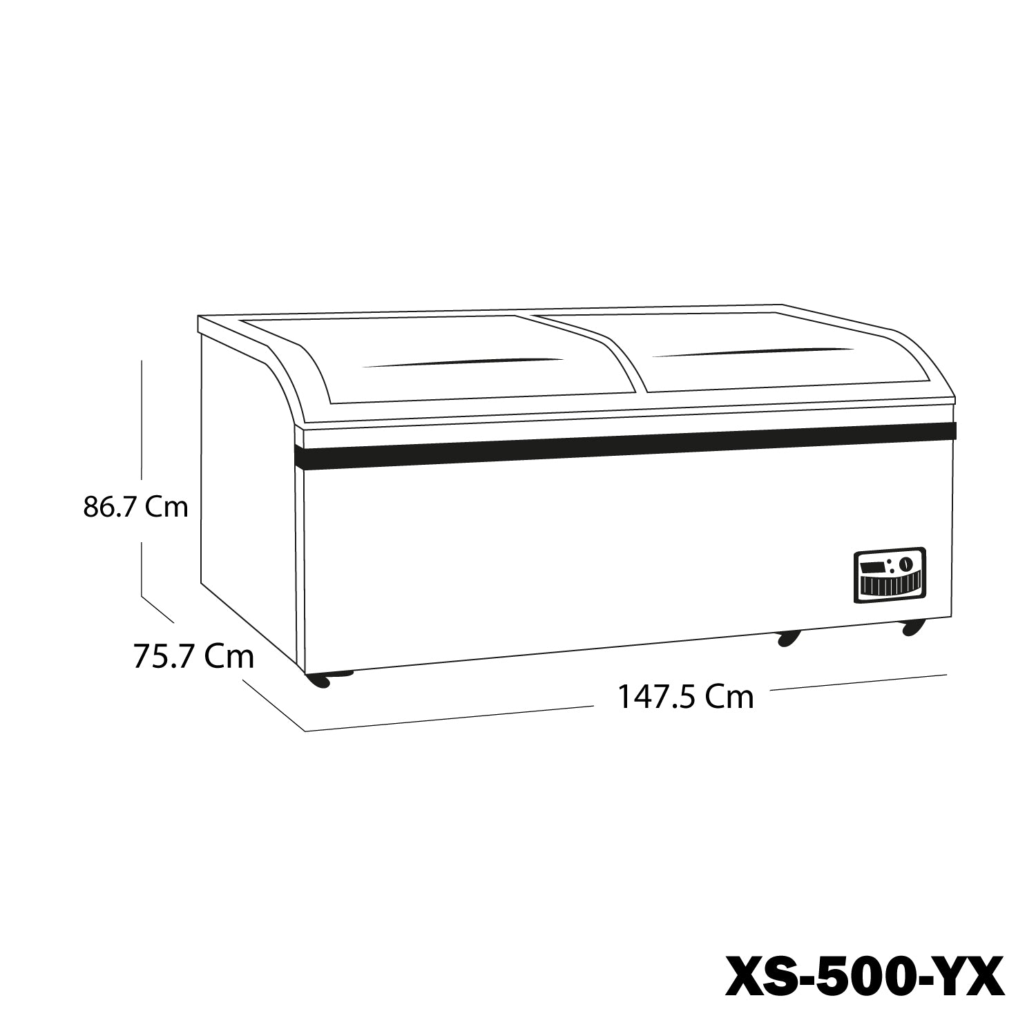 Congelador Horizontal SWAN 393 Litros Tapa de Vidrio | XS-500YX