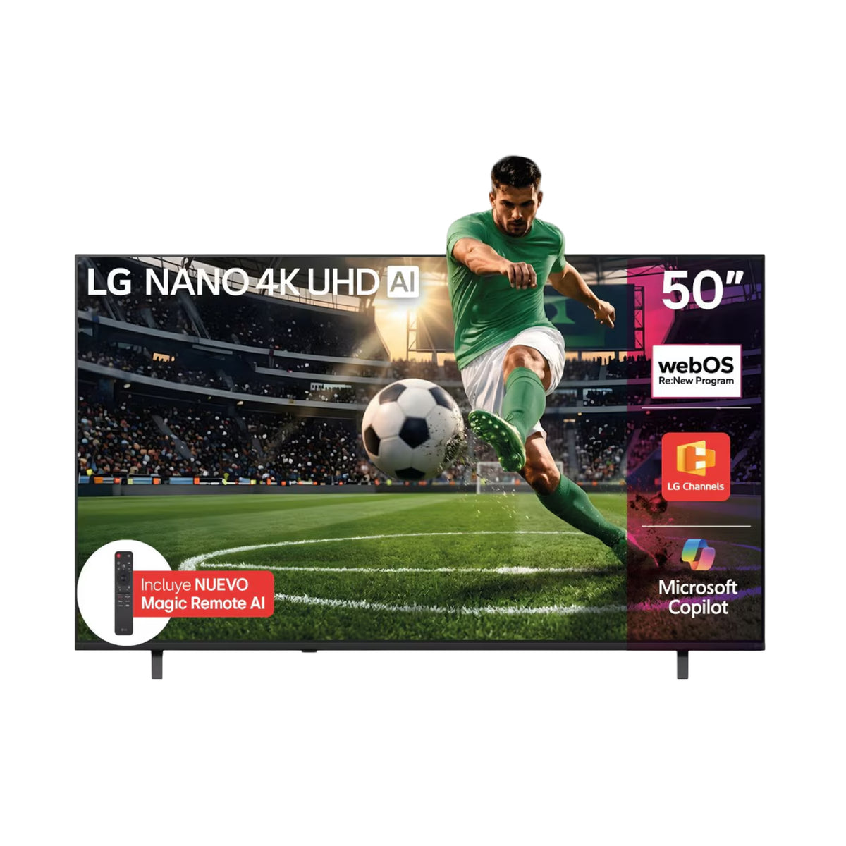 TV LG 50" 55"  NANO 4K UHD Smart TV con IA incluye AI Magic Remote 50NU855BPSA