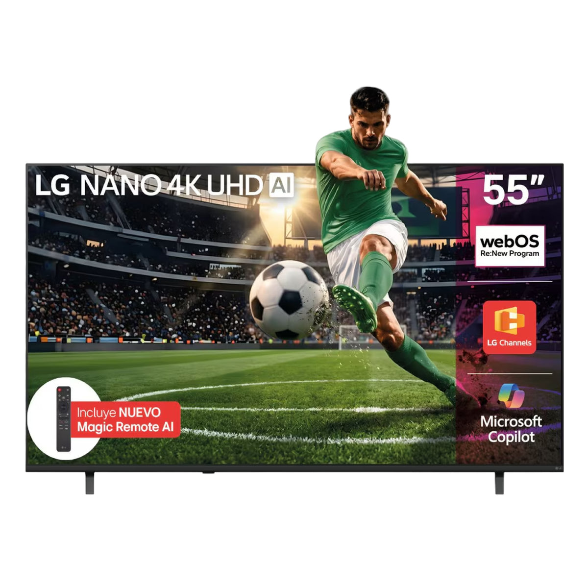 TV LG 50" 55"  NANO 4K UHD Smart TV con IA incluye AI Magic Remote 50NU855BPSA