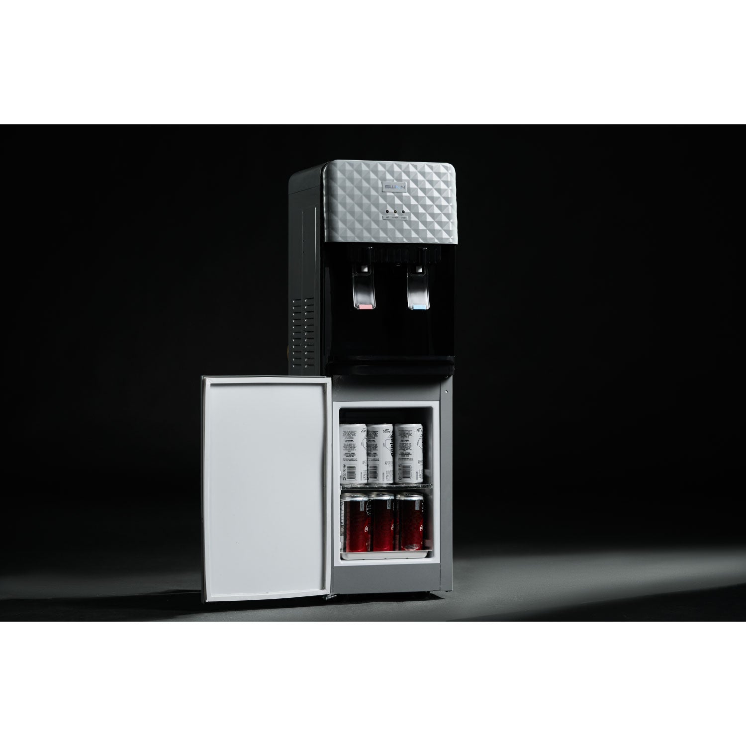 Dispensador de Agua Swan Fría y Caliente con Nevera Integrada Silver | LB-LWB1.5-5X88R