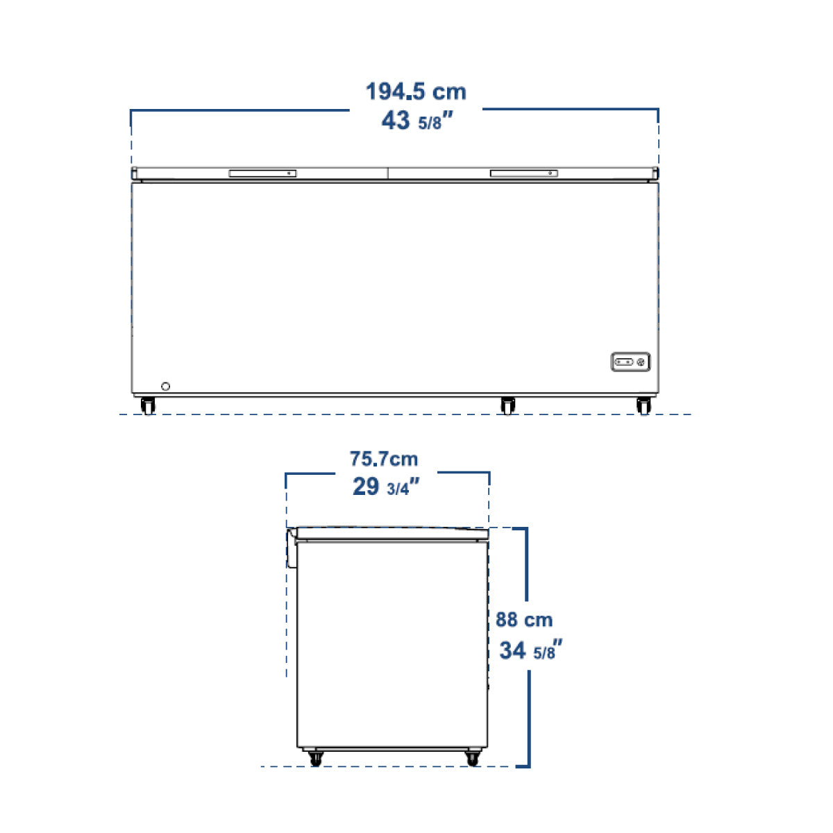 Congelador Horizontal Inducol Dual 700 Litros 2 puertas | CH-DPB-700BL1