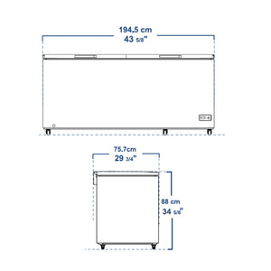 Congelador Horizontal Inducol Dual 700 Litros 2 puertas | CH-DPB-700BL1