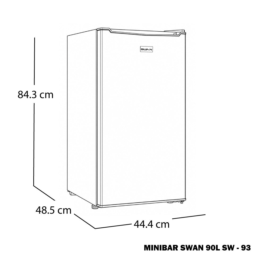 NEVERA MINIBAR SWAN 90L SW - 93 SILVER