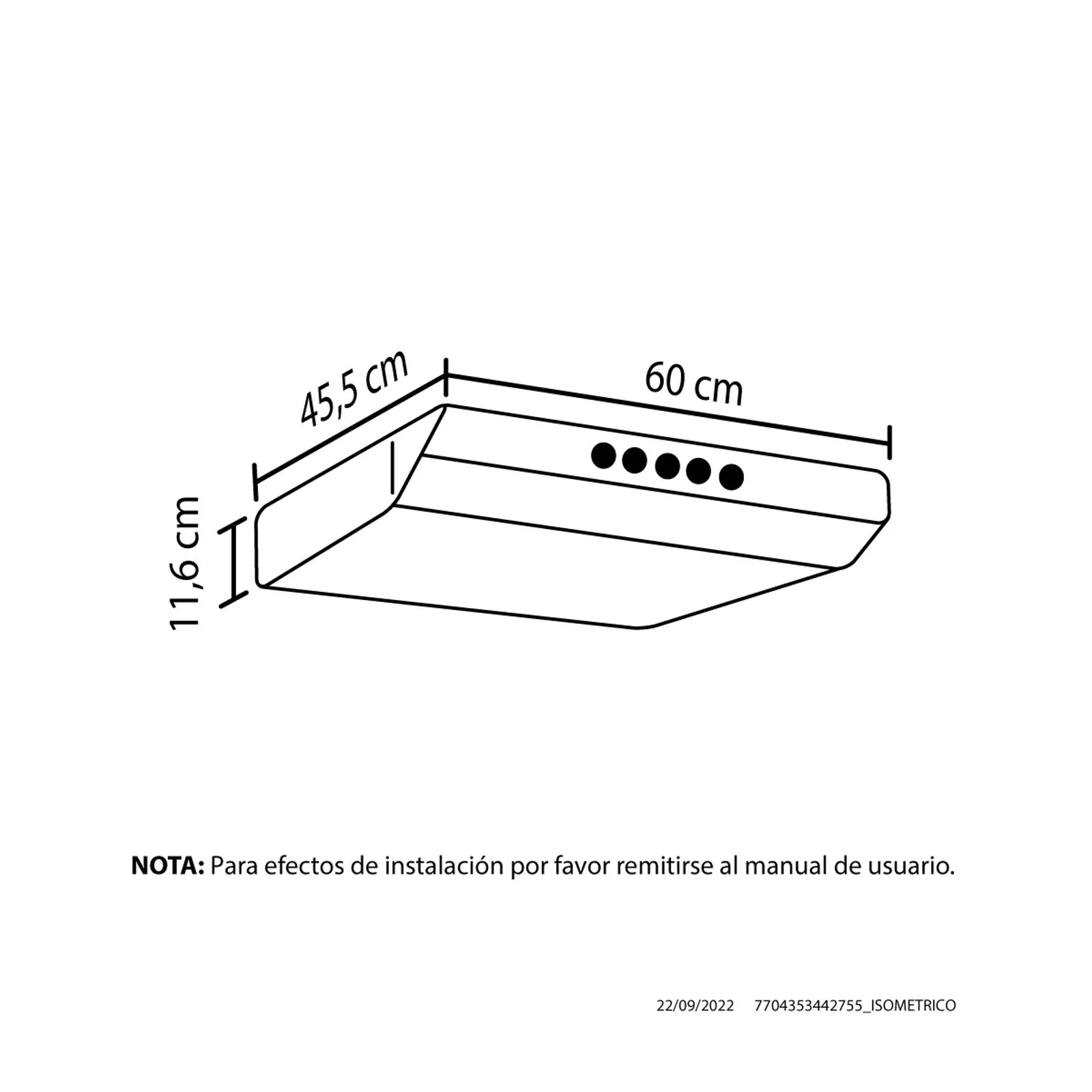 CAMPANA KALA 60 REC NE
