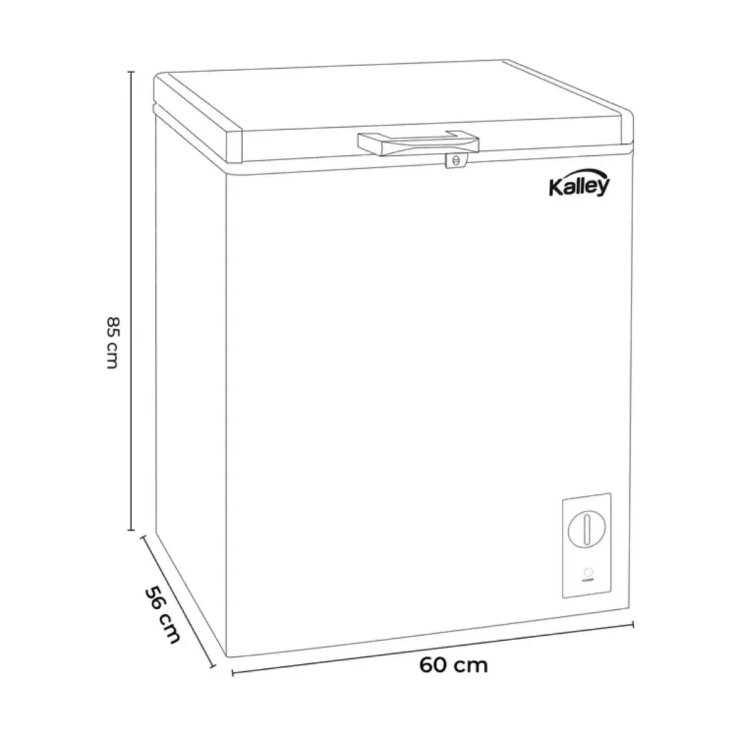Congelador horizontal Inverter KALLEY Dual 143 Litros K-CH143LI Blanco