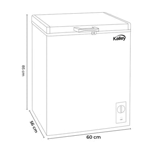 Congelador horizontal Inverter KALLEY Dual 143 Litros K-CH143LI Blanco