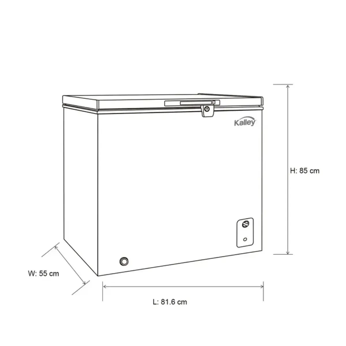 Congelador horizontal Inverter KALLEY Dual 198 Litros K-CH198LI Blanco