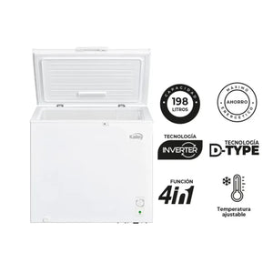 Congelador horizontal Inverter KALLEY Dual 198 Litros K-CH198LI Blanco