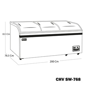 CONGELADOR HORIZONTAL SWAN 454 LITROS TAPA DE VIDRIO | SW4-768