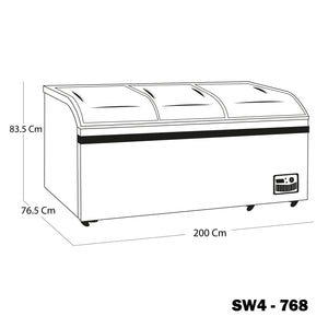 CONGELADOR HORIZONTAL SWAN 454 LITROS TAPA DE VIDRIO | SW4-768