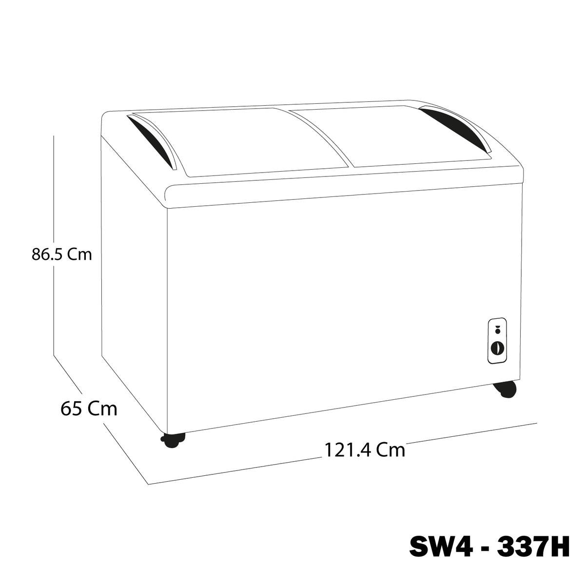 CONGELADOR SWAN CHV 259,31 LITROS CON TAPA DE VIDRIO |SW4-337H