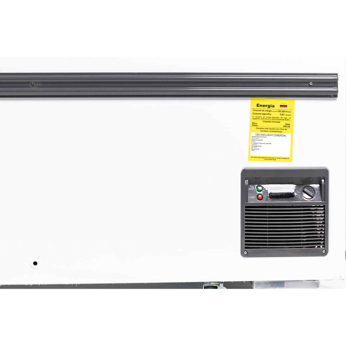 CONGELADOR SWAN CHV 307,44 LITROS CON TAPA DE VIDRIO |SW4-538