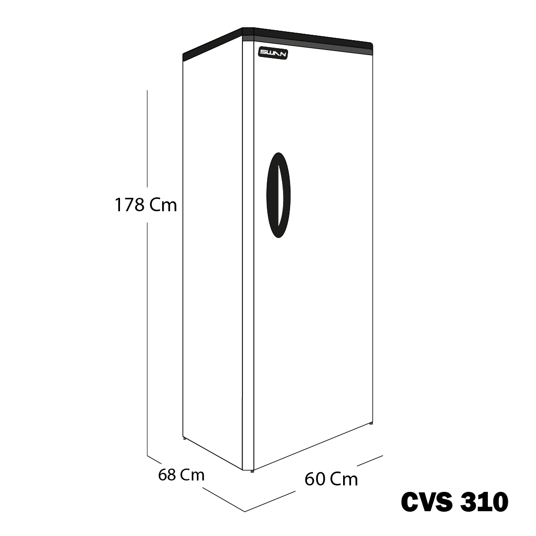 CONGELADOR SWAN BD-310 PUERTA SOLIDA VERTICAL CS