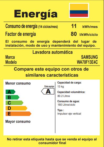 Lavadora 13 kg con EcoBubble y SmartThings - WA70F13E4CCO