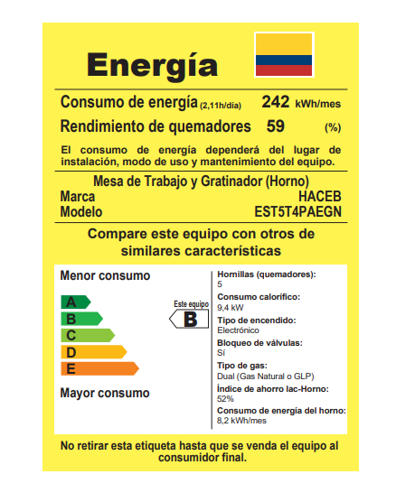 ESTUFA HACEB ROMERO 50-T GN NE