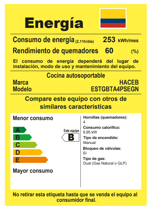 ESTUFA HACEB ROMERO GAB T GAS NATURAL PL