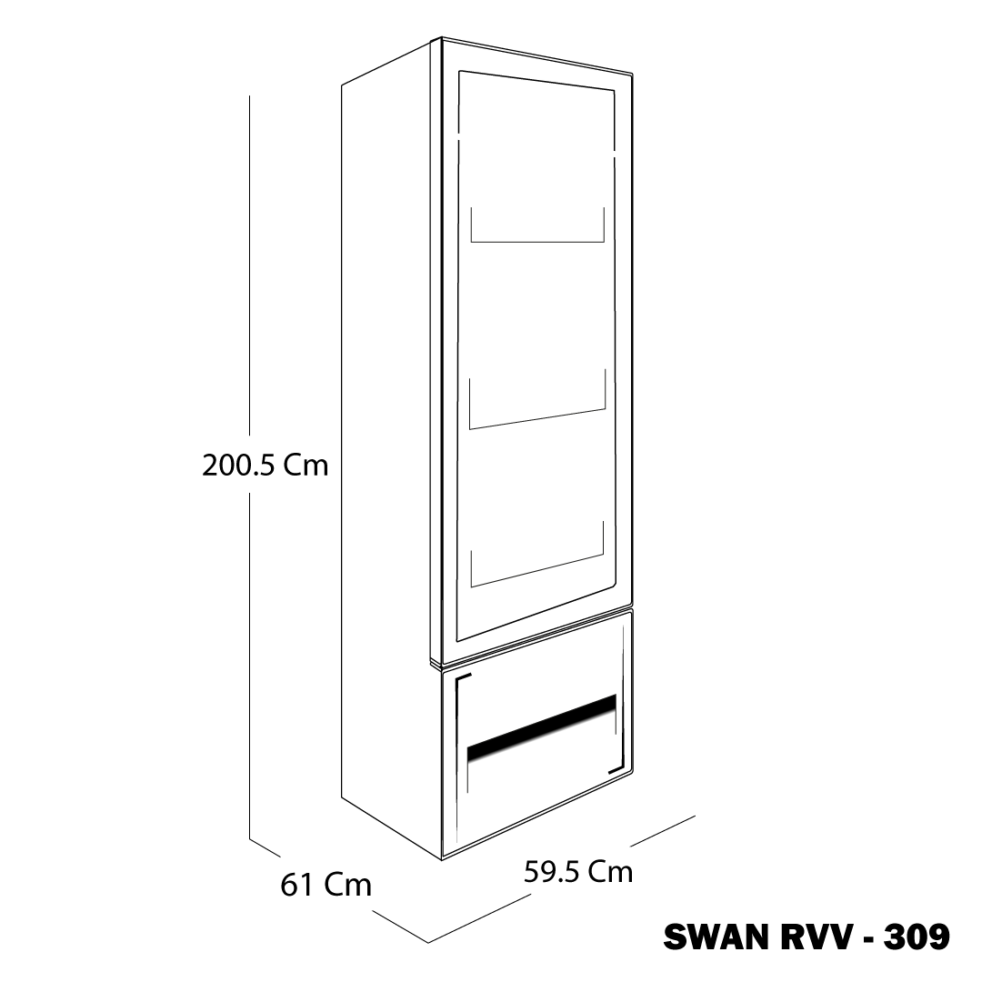 VITRINA REFRIGERANTE SWAN RVV 309L MA CS