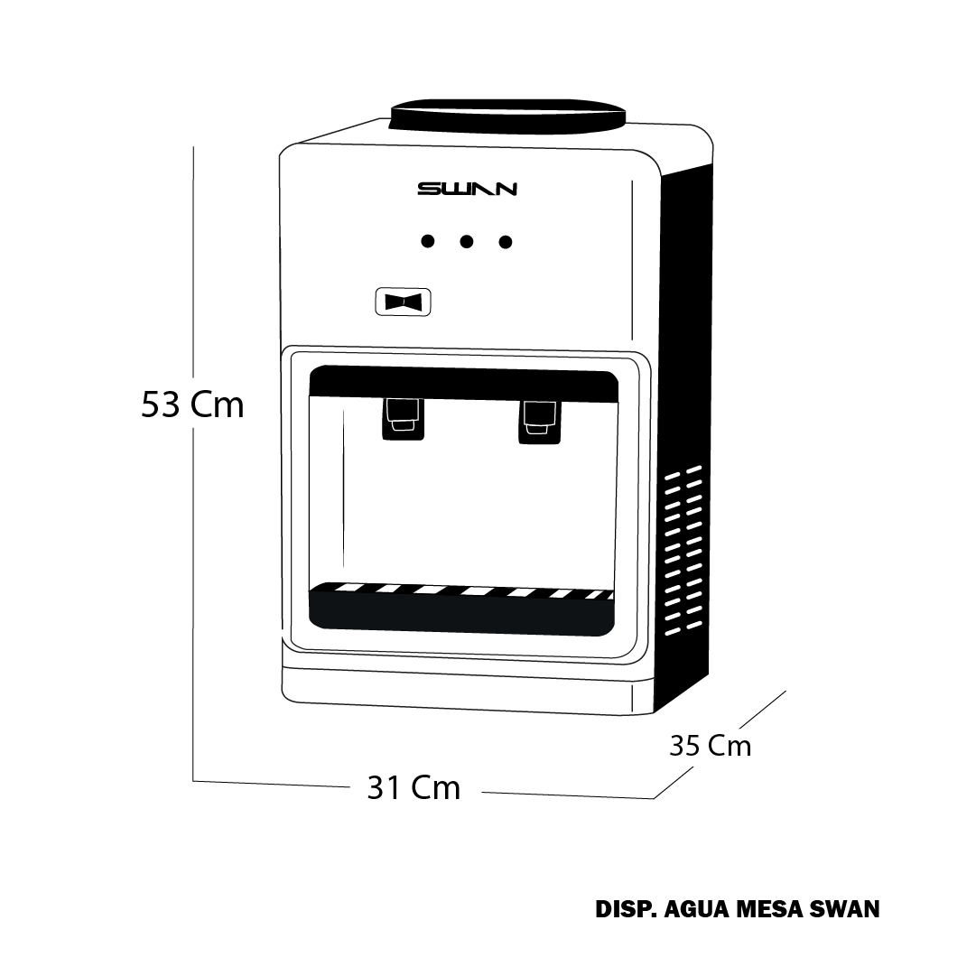 DISPENSADOR AGUA MESA  SWAN