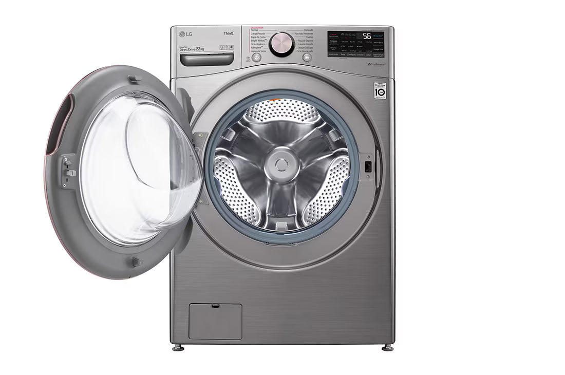 lavadora de carga frontal 22 kg -LG WM22VV2S6BR.ASSECOL