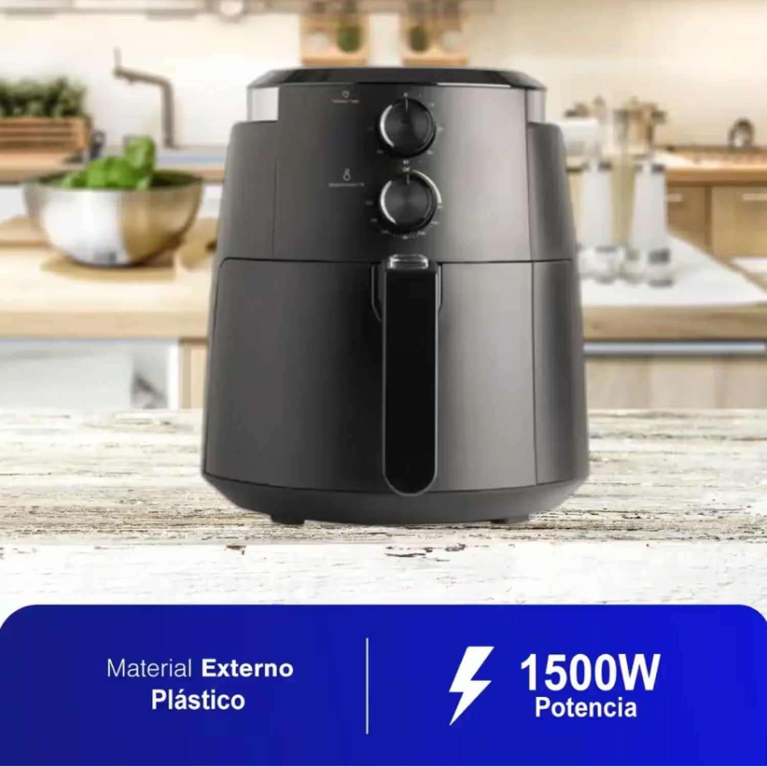 Freidora de Aire KALLEY 3.5Litros K-MAF35 Negro