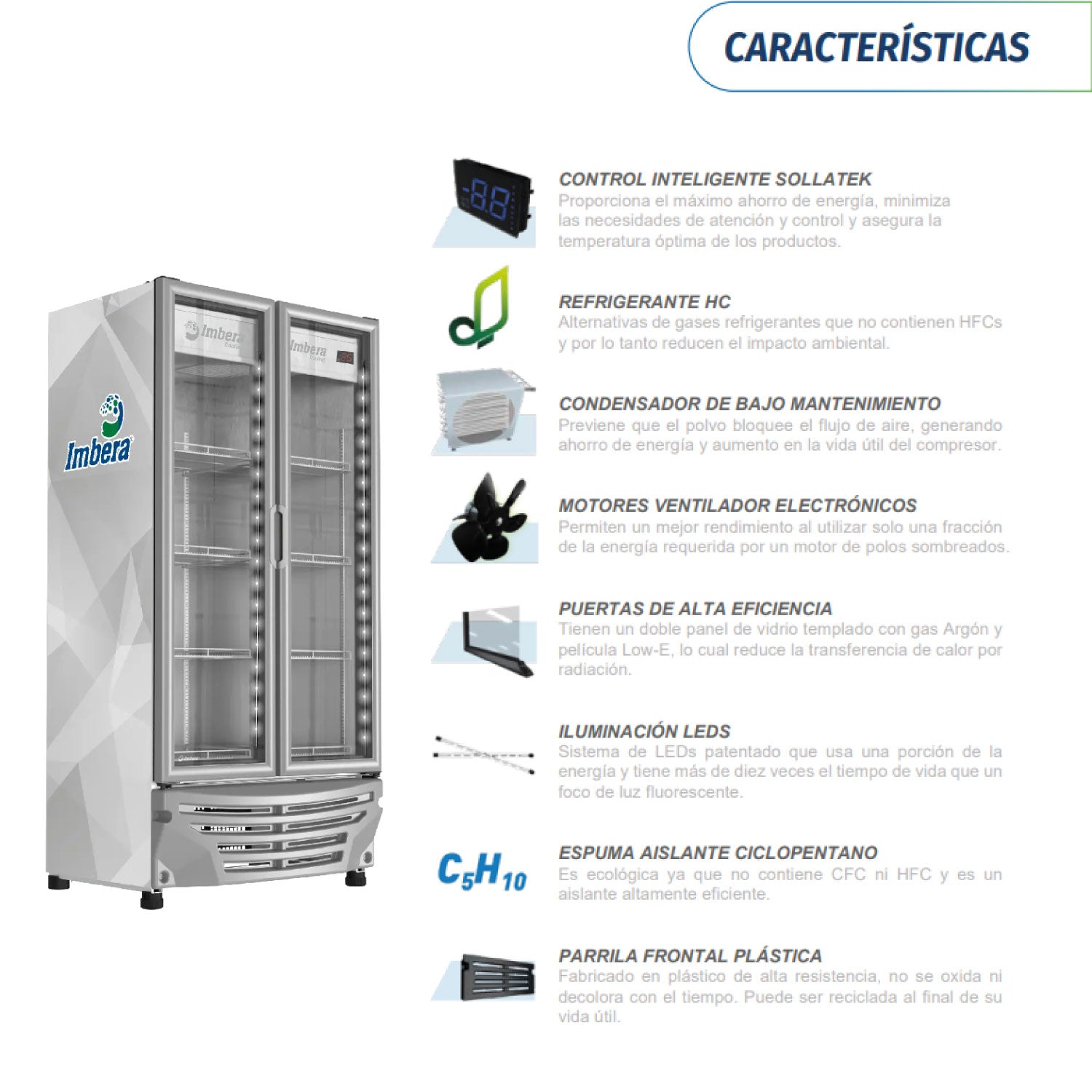 VITRINA REFRIGERANTE IMBERA 755L 2P G326