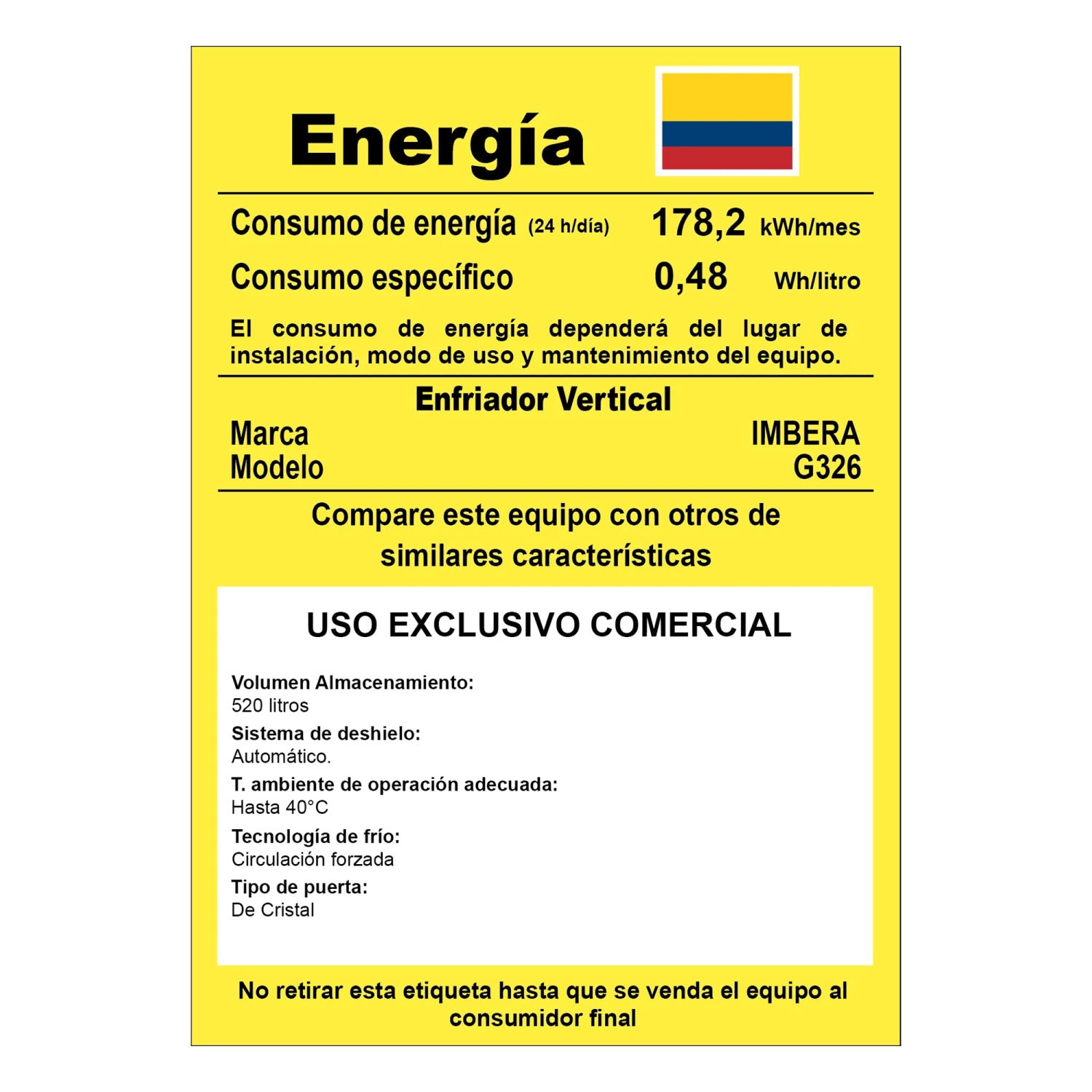 VITRINA REFRIGERANTE IMBERA 755L 2P G326