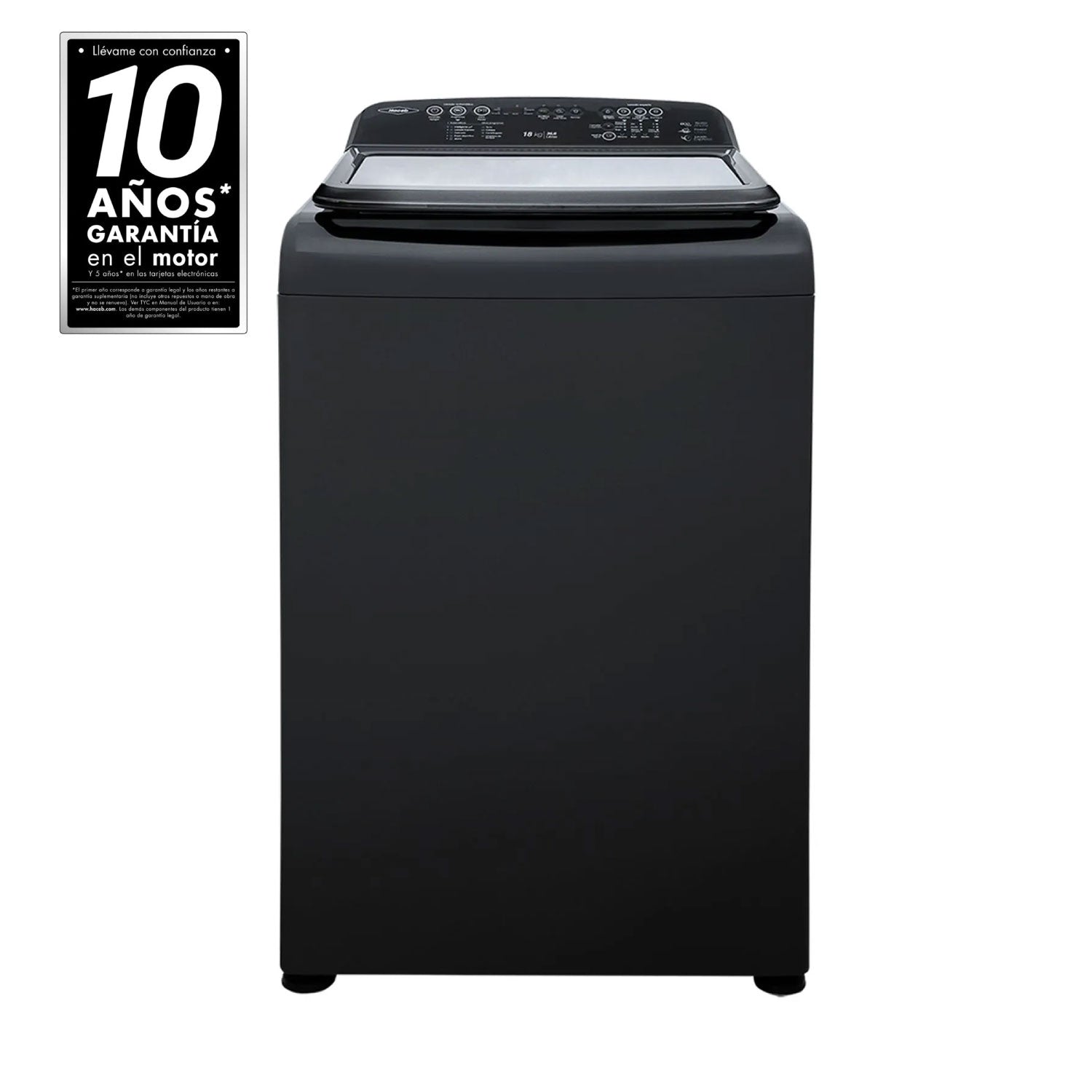 Lavadora Haceb IVY 18 Kilogramos Panel Digital Gris Coal