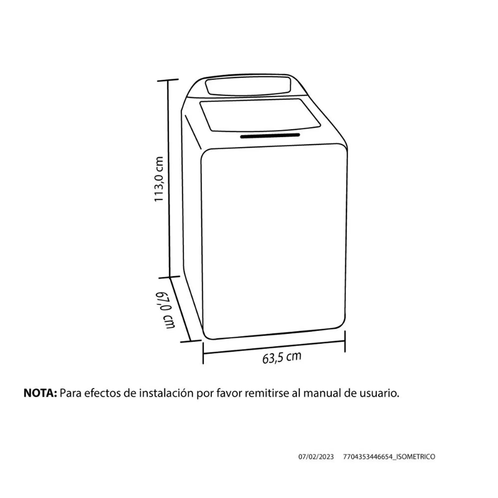 Lavadora Haceb IVY 18 Kilogramos Panel Digital Gris Coal