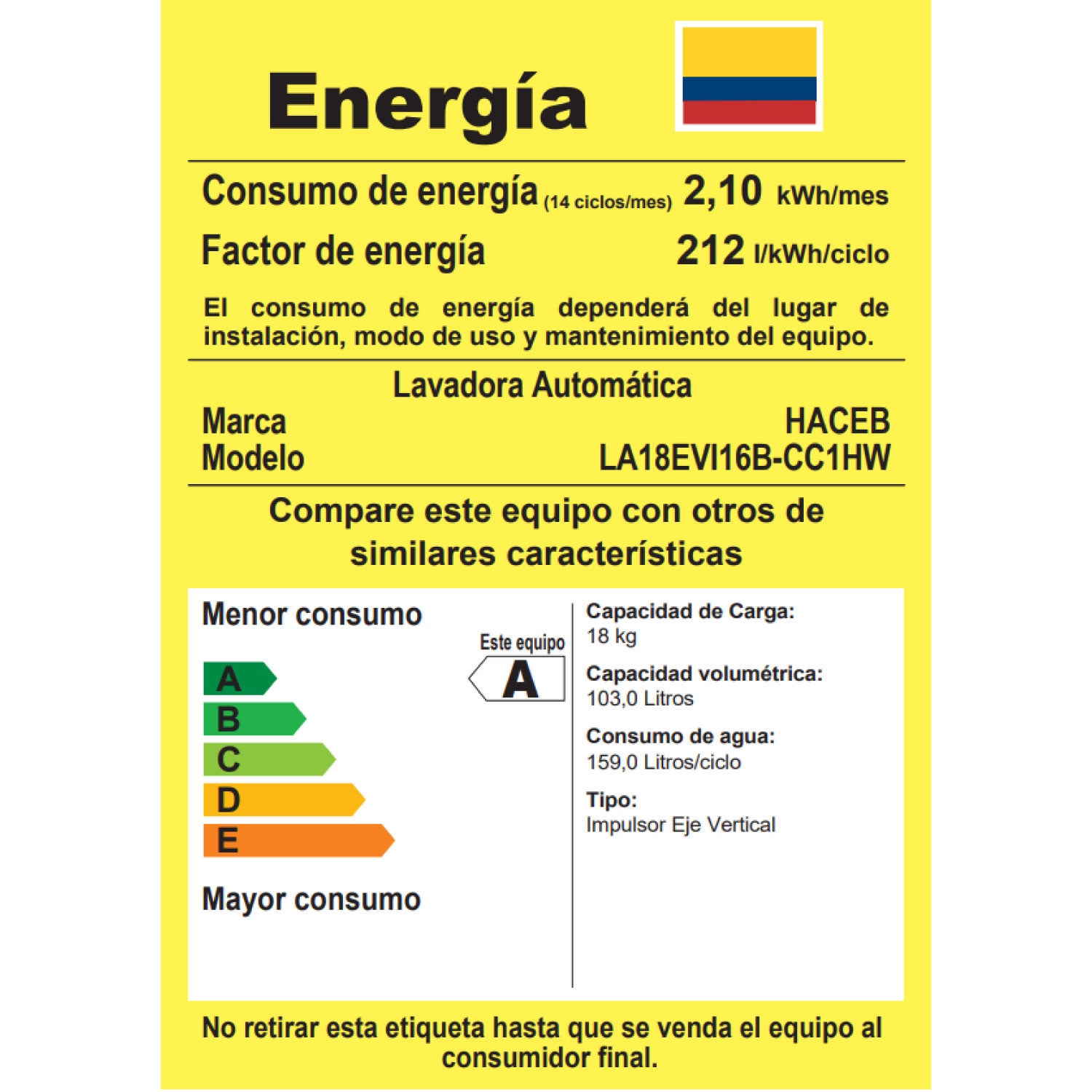 Lavadora Haceb IVY 18 Kilogramos Panel Digital Gris Coal