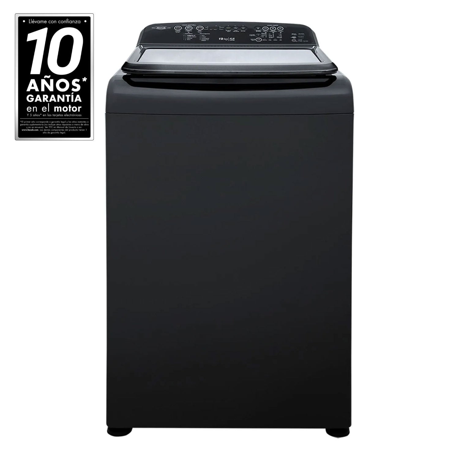 Lavadora Haceb IVY 19 Kg Panel Digital Negra