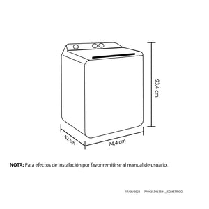 Lavadora Haceb Semiautomática de 7 KG Blanca