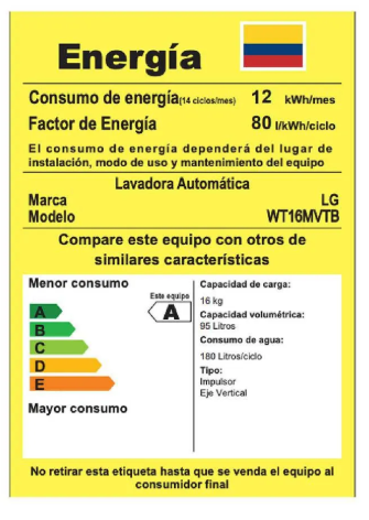 LAVADORA LG WT16MVTB.ABMECOL