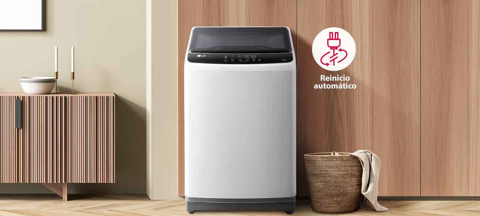 Lavadora LG 9Kg Gris Silencioso Cierre suave WT9ELR.DESECOL