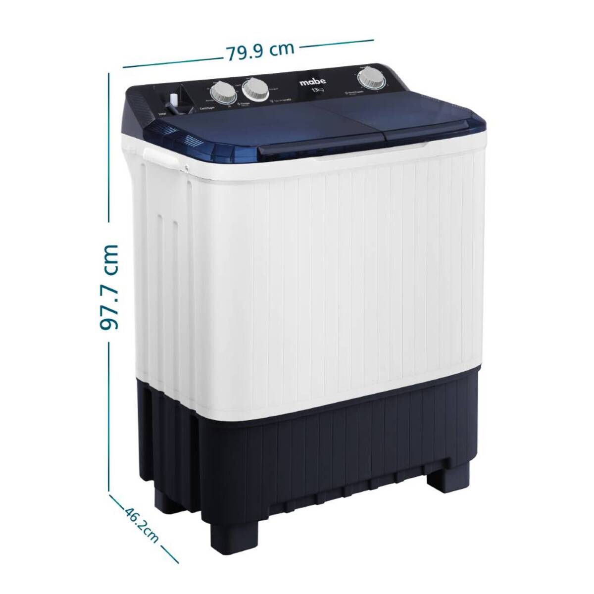 Lavadora Semiautomática Propela 13 Kg Blanca Mabe - LMD3123HBAB0