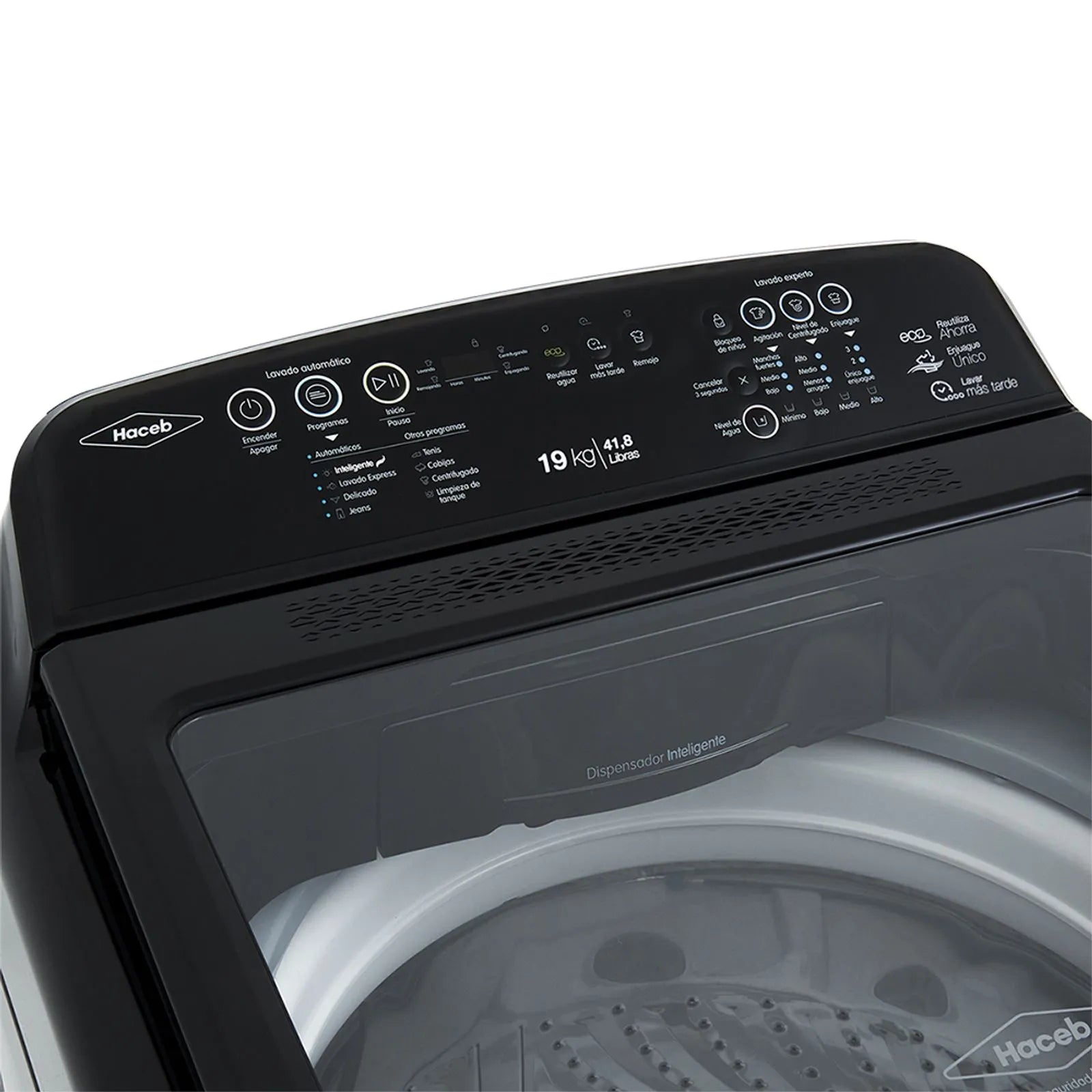 Lavadora Haceb IVY 19 Kg Panel Digital Negra