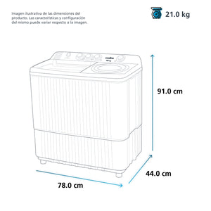 Lavadora Semiautomática Propela 11 Kg Blanca Mabe - LMD1123HBAB0