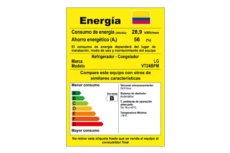 Nevera LG No Frost 243 L - VT24BPM.AEPCCLM