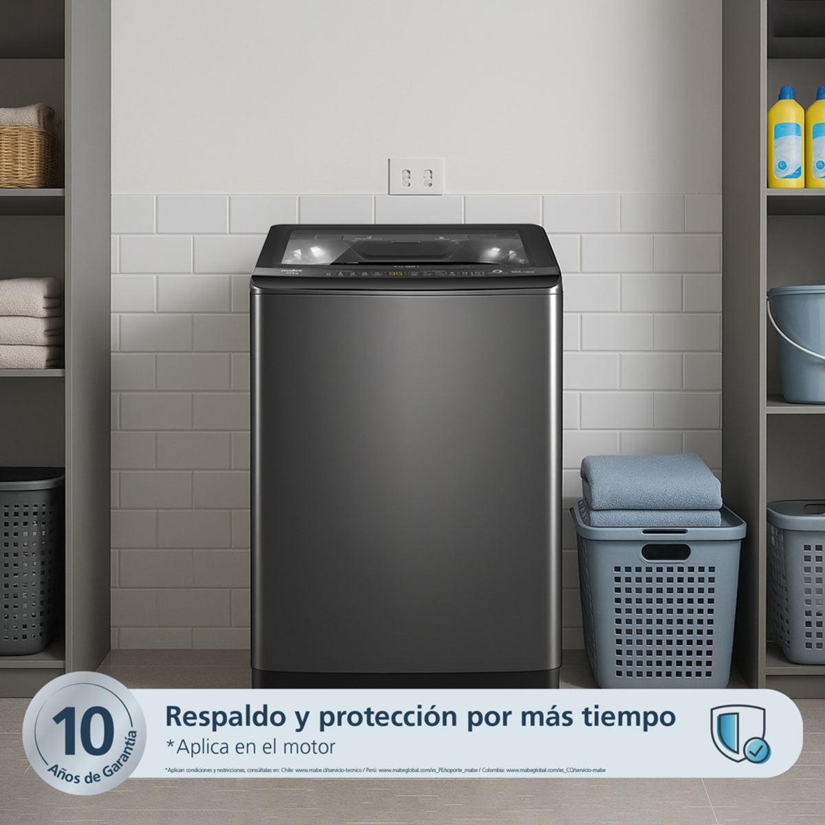 Lavadora Aqua Saver Green 20 Kg Diamond Gray Mabe - LMA0220WDGAB0
