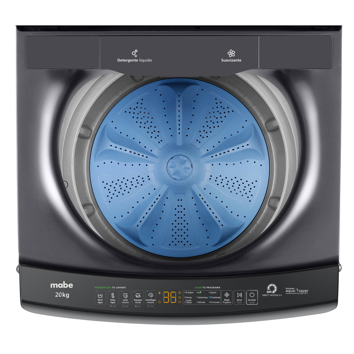 Lavadora Aqua Saver Green 20 Kg Diamond Gray Mabe - LMA0220WDGAB0
